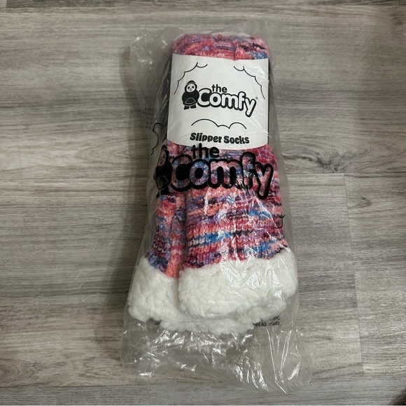 The Comfy Sleeper Sock Multicolor Slipper Socks cozy warm socks 6-10 - Picture 2 of 7